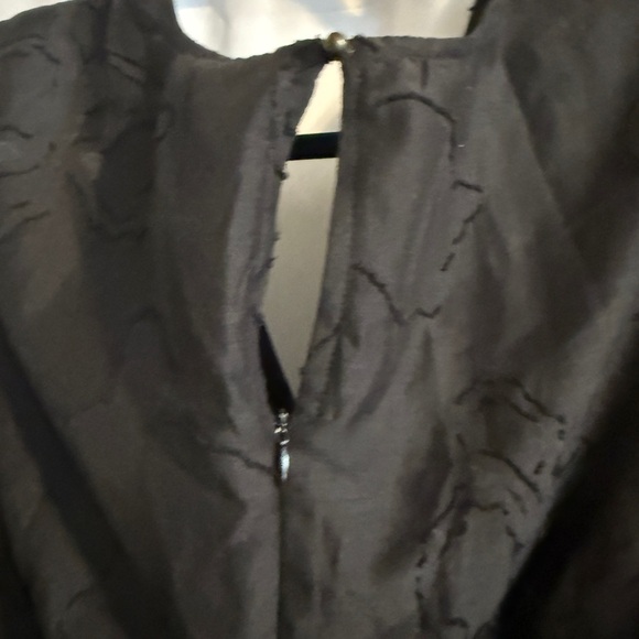 Black Textured Wrap Mini Dress NOLA Boutique Tiered Hem L - Picture 9 of 15